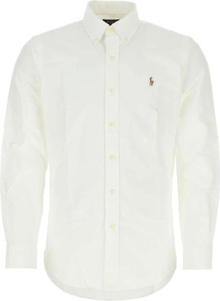 Polo Ralph Lauren Custom Fit Oxford Shirt - Heren - Overhemden - Wit - Maat: 2XL Katoen