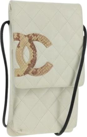 Chanel Pre-owned Cross Body Bags, female, White, Size: ONE SIZE Pre-owned Vintage Cross Body Bag