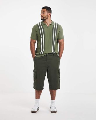 Jacamo 3/4 Length Cotton Stretch Cargo Short
