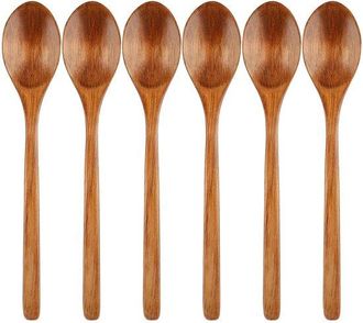 OEM Juego De Cucharas De Madera - Hechas A Mano Con Madera De Nanmu - 23,5 Cm De Largo Y 4,2 Cm De Ancho