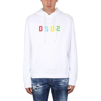 Dsquared2 Hoodies, male, White, Size: M Cool Fit Hoodie