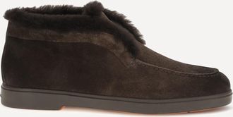 Santoni Suede shearling Ankle Boots Female 37