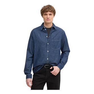 Sams&oslash;e & Sams&oslash;e Hombre, Camisas, Azul, Talla: S