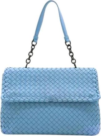 Bottega Veneta Pre-owned Shoulder Bags, female, Blue, Size: ONE SIZE Pre-owned Intrecciato Shoulder Bag