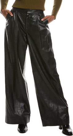 SIMKHAI Simkhai Kobie Leather Wide Leg Pant