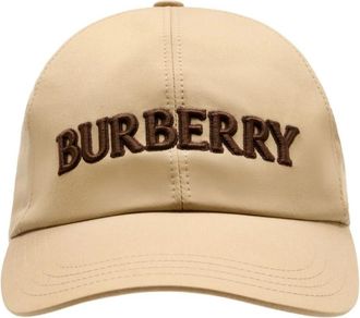 Burberry Logo Gabardine Baseball Cap - unisex - Petten - Beige - L - Katoen - Accessoires