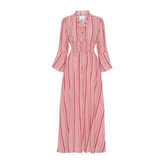 Americandreams Sally Long Dress - Dames - Maxi kleedjes - Veelkleurig - S - Kleedjes