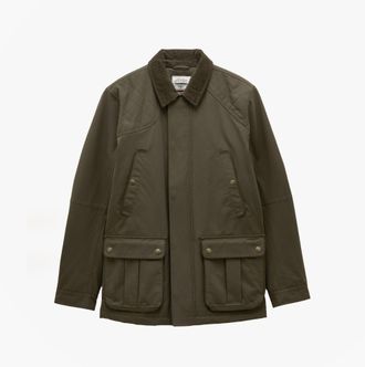 Joules Farleigh Mens Waterproof Midweight Country Coat Green Cotton - Size Medium