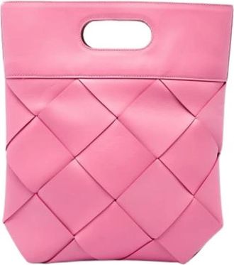 Bottega Veneta Pre-owned Slip Tote Bag - Dames - Vintage Shopper - Roze - ONE Size - Leer - Vintage