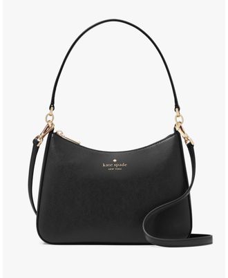 Kate Spade New York Womens Margot Saffiano Leather Convertible Shoulder Bag - Black - One Size