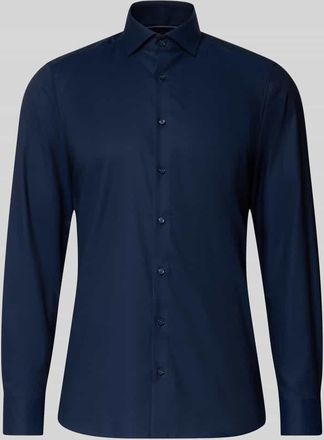 Olymp Level 5 Slim Fit Businesshemd aus Baumwolle mit Kentkragen in Marine, Gr&ouml;&szlig;e 38