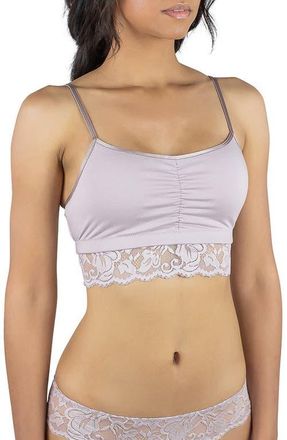 Everviolet Astrid Pocketed Lace Bralette in Zdnumauve at Nordstrom, Size Xx-Large