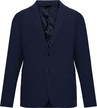 Giorgio Armani Navy Blue Wool Blazer