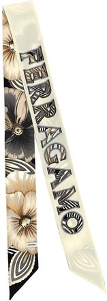 Ferragamo Brezza Sciarpe Bianco/Nero-Donna
