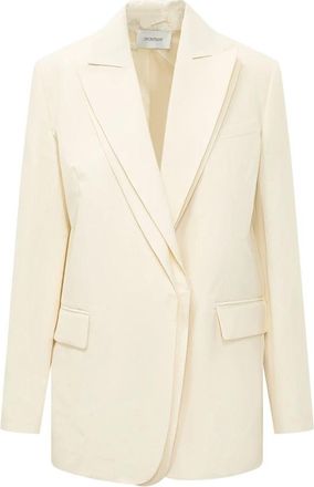 Sportmax Blazer met Knopen - Dames - Blazers - Geel - XS - Leer - Jassen