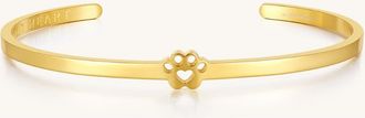Mantra Pawprint Cuff - I Have Pawprints On My Heart bracelet in Yellow Gold at Nordstrom