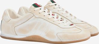 Gucci Womens Shift Sneakers White Leather Trainers