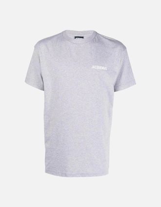 Jacquemus Mens Jacquemus Le Logo T-Shirt Grey - Size: 38