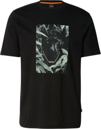 HUGO BOSS Hombre, Camisetas, Negro, Talla: XL
