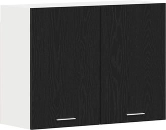 vidaXL Mueble Colgante Con Estante Roble Negro 80 X 31 X 60 Cm Vidaxl