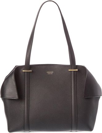 Ferragamo Ferragamo Logo Leather Tote