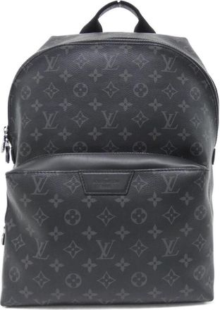 Louis Vuitton Black Coated Canvas Backpack (Pre-Owned)