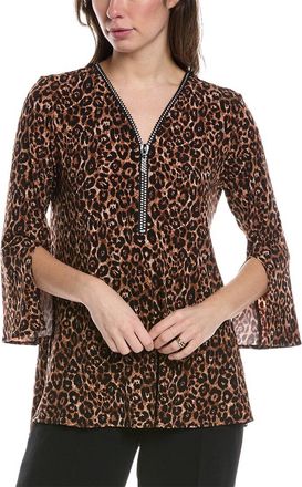 Joseph Ribkoff Crystal Zip Blouse