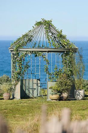 Terrain Verdigris Arched Steel Gazebo