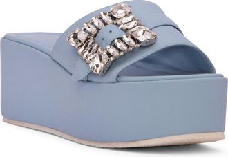 BEAUTIISOLES Dita Platform Sandal in Blue at Nordstrom, Size 11