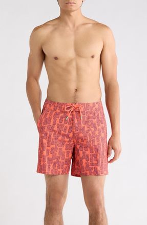 Tori Richard Anana Day Swim Trunks in Papaya at Nordstrom Rack, Size 36