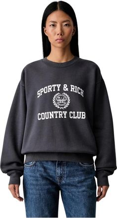 Sporty & Rich Sweatshirts - Dames - Sweatshirts - Grijs - M - Hoodies & sweatvesten
