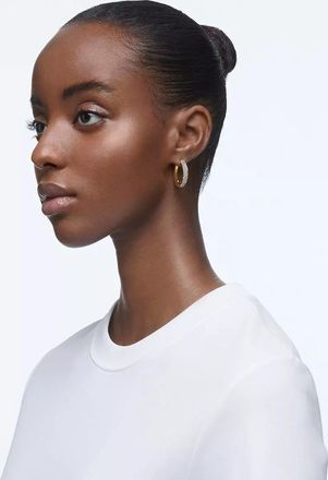 Swarovski Ohrringe - Dextera hoop Medium Gold-tone plated - Gr. unisize - in Weiß - für Damen