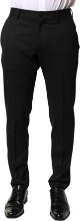 Dolce & Gabbana Mens Wool Dress Trousers Black