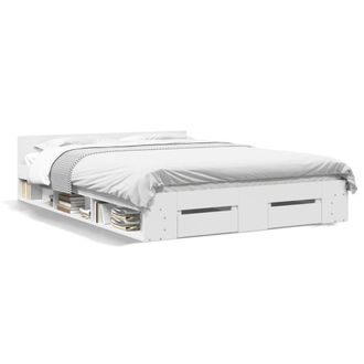 Berkfield Home Bed Frame with Drawers without Mattress White 160x200 cm