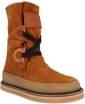 Ferragamo Celeno Genuine Shearling Lined Suede Boot in Beige Brown at Nordstrom Rack, Size 5.5