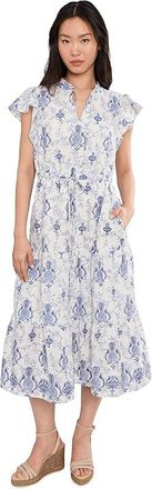 Tommy Bahama Noble Pineapple Midi Dress Womens Dress White : LG (US 12-14), Cotton