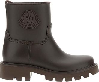 Moncler Dark Brown Leather Boots