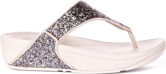 FitFlop Wedges, female, Multicolor, 5 UK, Glitter Textile Sandals for Women
