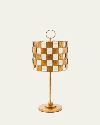 MacKenzie-Childs Golden Check Table Lamp