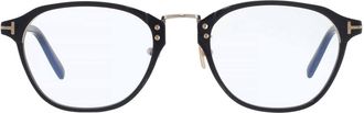 Tom Ford Blue Light Block Oval Mens Eyeglasses FT5727-D-B 001 53