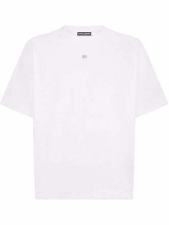 Dolce & Gabbana T-shirt con placca logo - Bianco