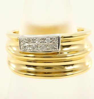 C&A Platinum Yellow Gold Yellow Gold (18K) Platinum 850 Band Ring (Pre-Owned)