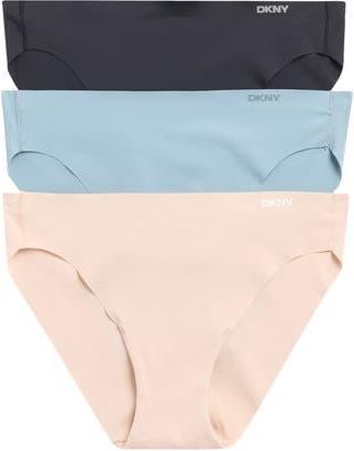 DKNY 3-Pack Laser Cut Bikini in Black Sand Citadel at Nordstrom Rack, Size X-Large