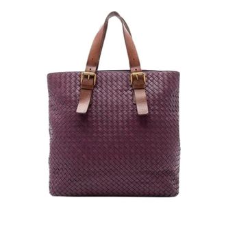 Bottega Veneta Pre-owned Tote Bags, female, Purple, Size: ONE SIZE Pre-owned Vintage Leather Tote