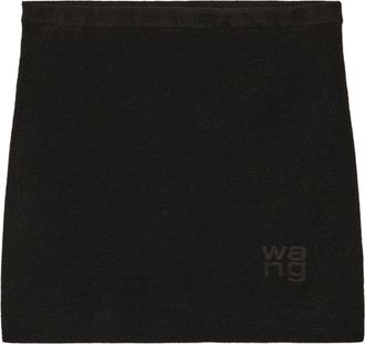 Alexander Wang logo-embossed mini skirt - women - Viscose/Polyamide/Elastane - S - Black