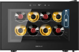 Cecotec Cecotec Vinoteca 8 Botellas Bolero Grandsommelier 800h Coolcrystal E. Estantes Met&aacute;licos, Control T&aacute;ctil, Temperatura 8 A 18&ordm;c