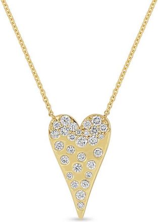 Bony Levy Kiera Diamond Heart Pendant Necklace in 18Ky Gold at Nordstrom