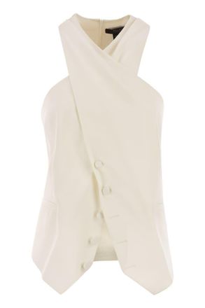 Max Mara Selva - Wool Gabardine And Satin Waistcoat