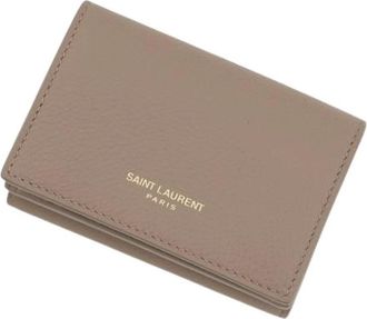 Saint Laurent Pre-owned Wallet (tri-fold) - Dames - Vintage Accessoires - Bruin - ONE Size - Leer - Vintage