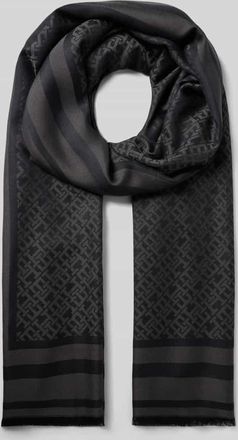 Tommy Hilfiger Schal mit Logo-Muster in Black, Gr&ouml;&szlig;e 1